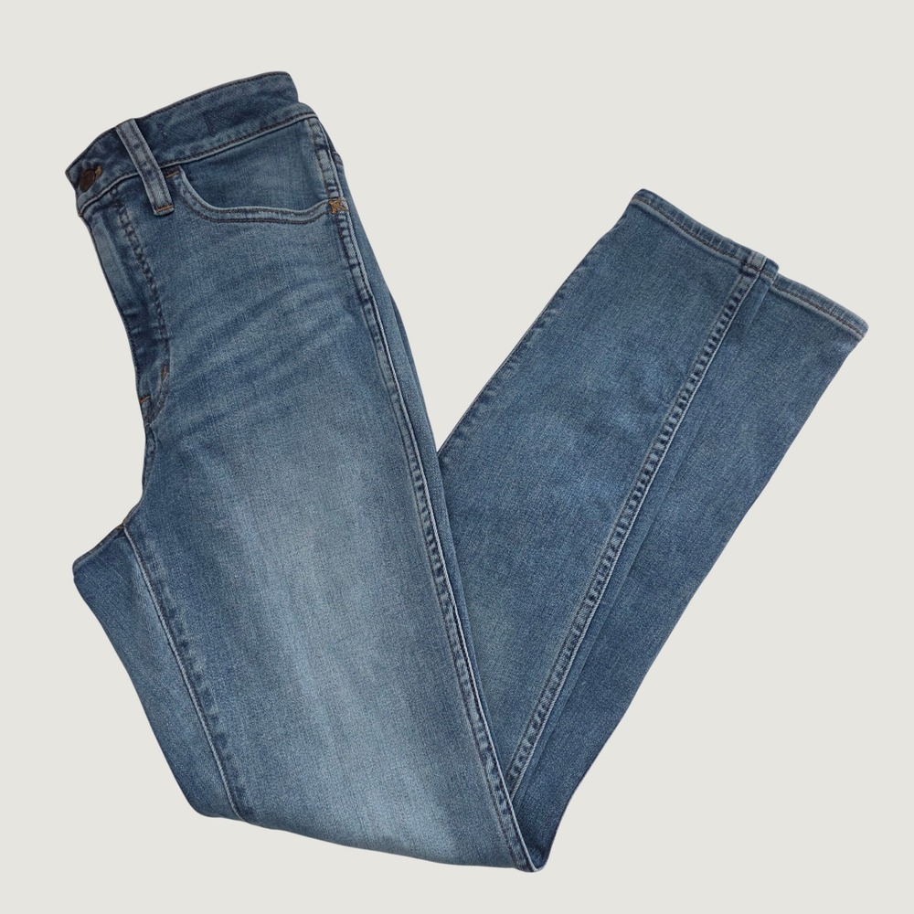 Madewell Curvy Roadtripper Jeans Womens 26 Blue Excellent High Rise Skinny